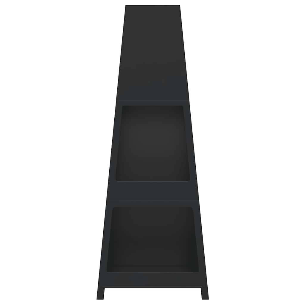 Foyer extérieur avec rangement pour bois de chauffage en acier noir - number 4.