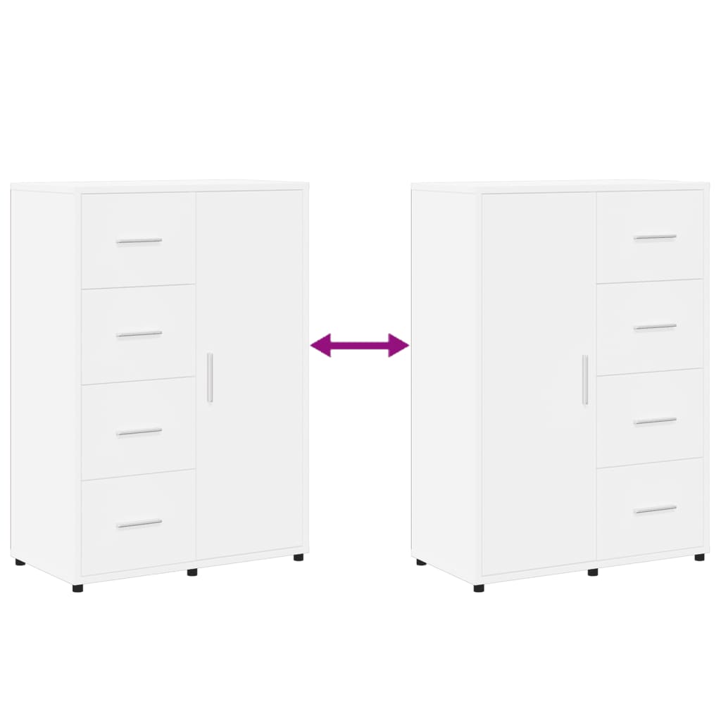 Lag 60x31x84 cm konstruert tre - hvit, 1 - number 8.
