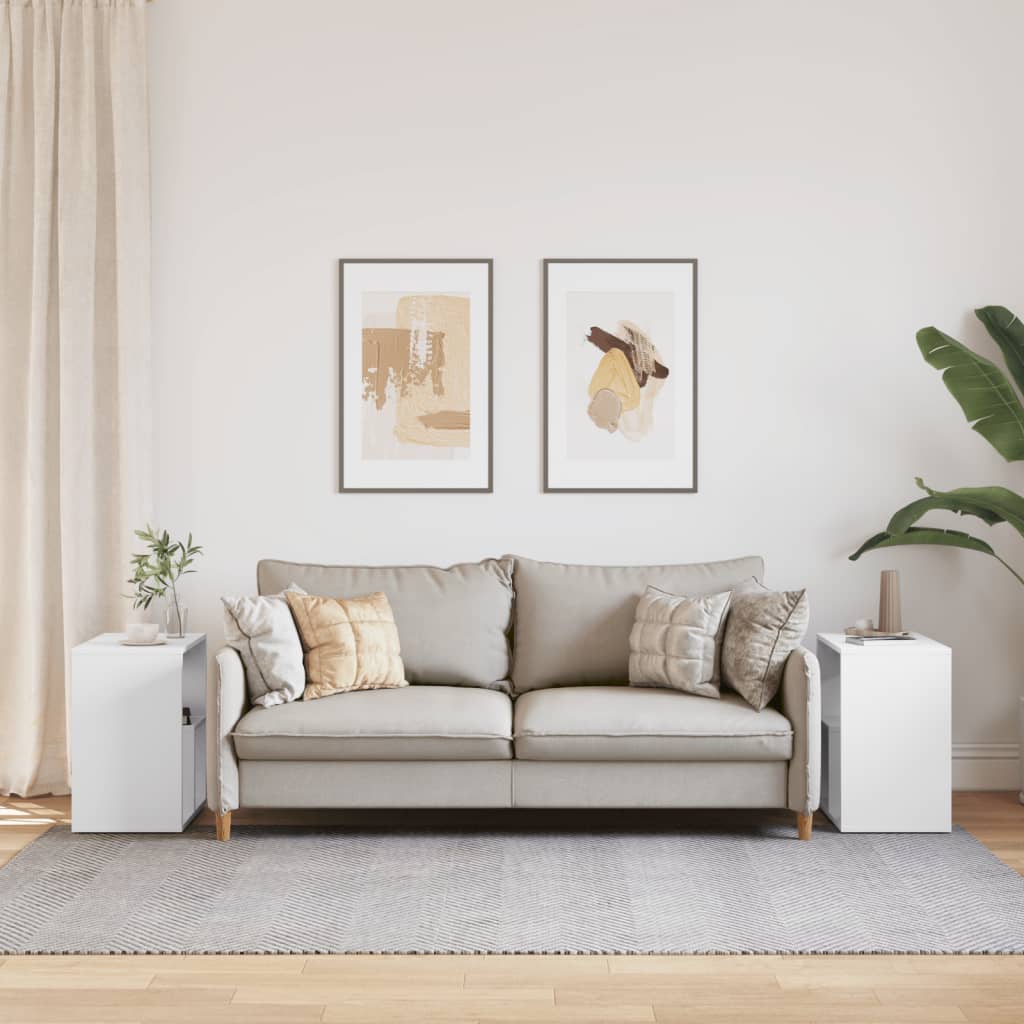 Pomoćni stolići kom. 50x30x50 cm obrađeno drvo - bijelo, 2 - number 3.