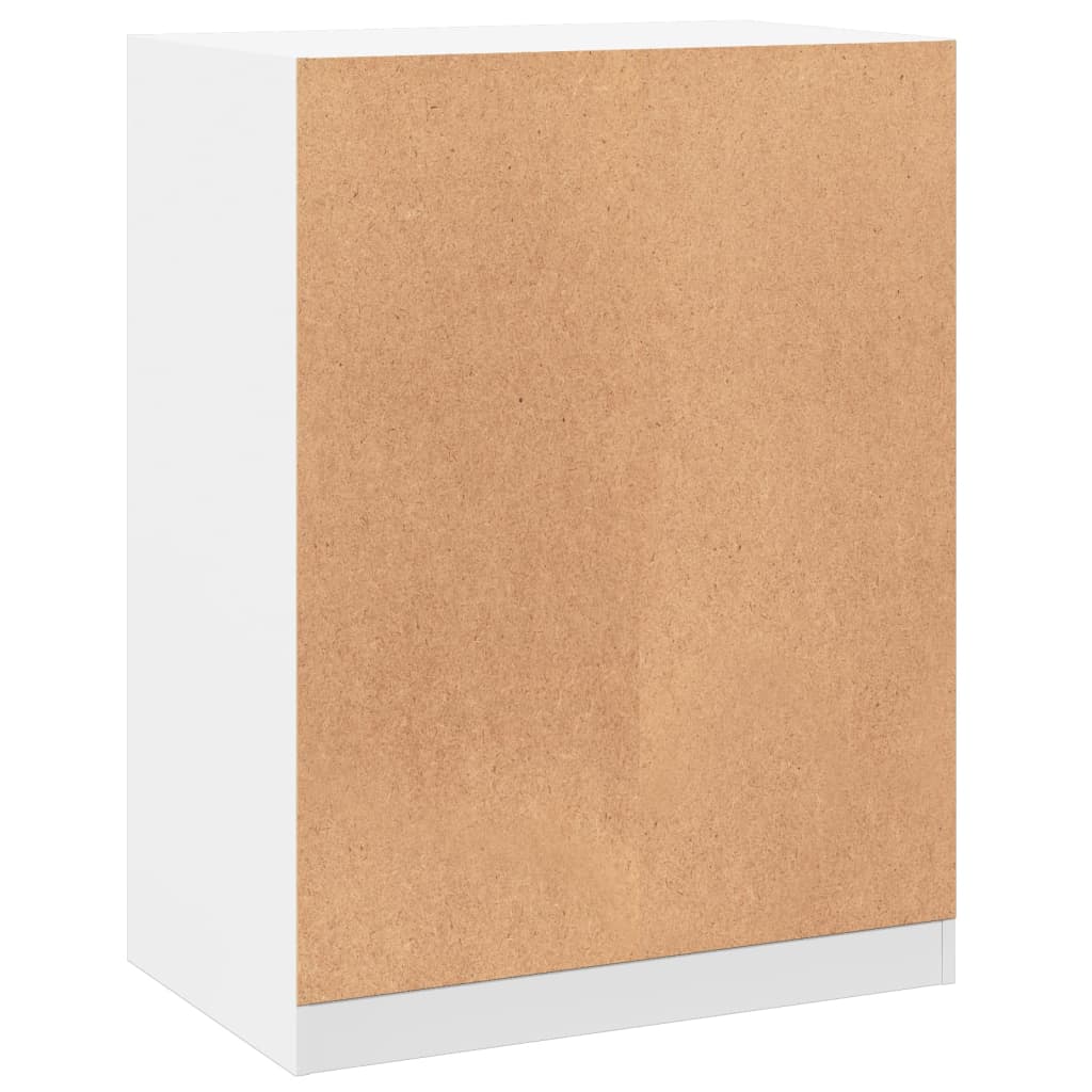 Polica za odjeću izgrađeno drvo - bijelo, 77 x 48 x 102 cm, 1, bez štapa - number 7.