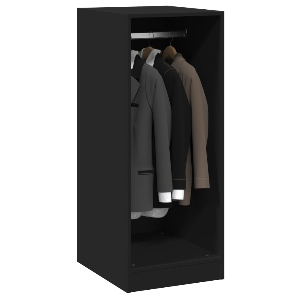 Wardrobe engineered wood - black, 48 x 41 x 102 cm, 1, with rod - number 4.