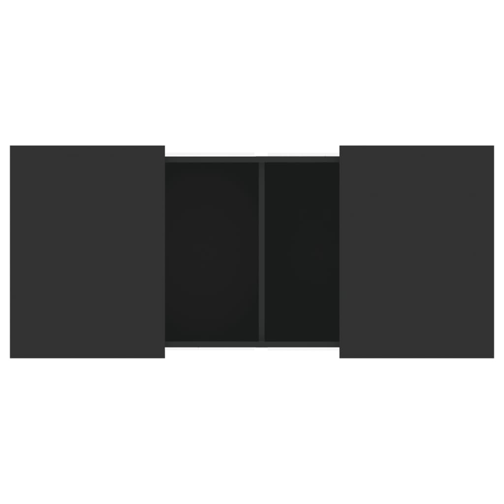 Sofabord 80x55x40 cm konstrueret træ - sort, 1, 80 cm - number 8.