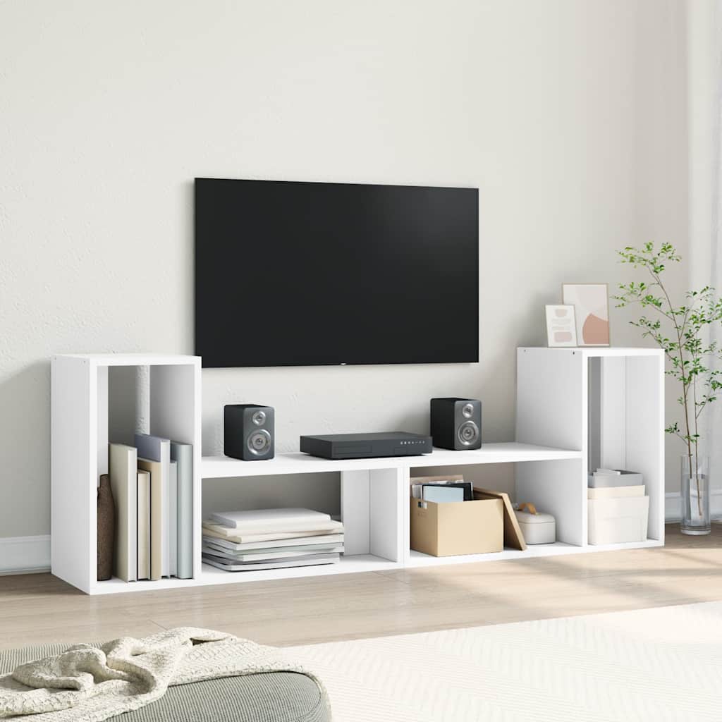 Tv-borde 2 stk. 75x30x50 cm konstrueret træ - hvid, 1, 75 cm - number 3.