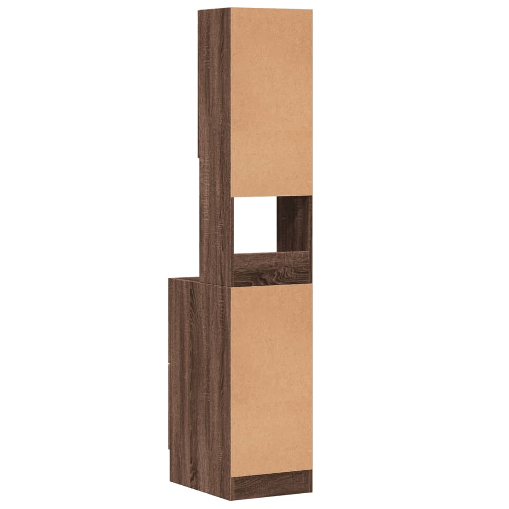 Kuhinjski ormar izrađen od drva smeđe boje hrasta - smeđi hrast, 35 x 50 x 180 cm, 1 - number 6.