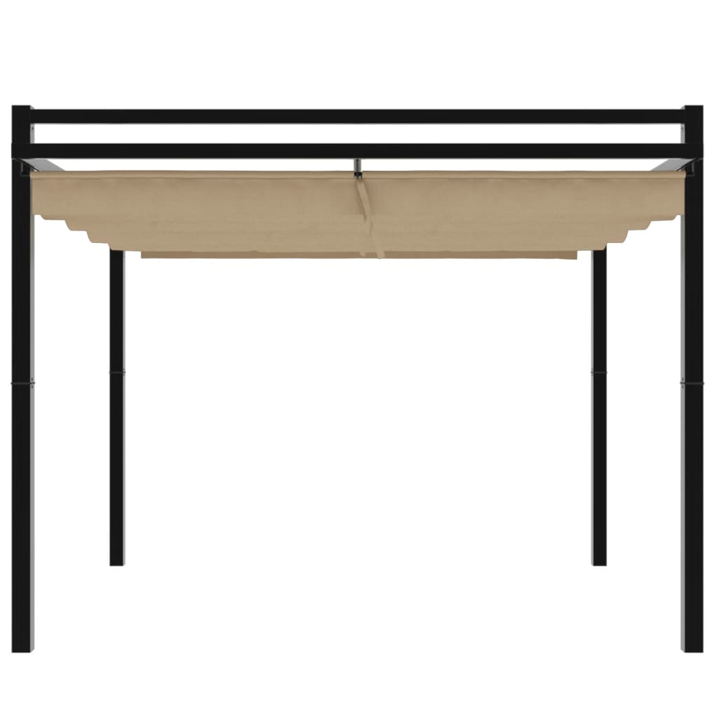 Paviljon s krovom na rolo 3x3 cm aluminij - sivo-smeđi, 1 - number 4.