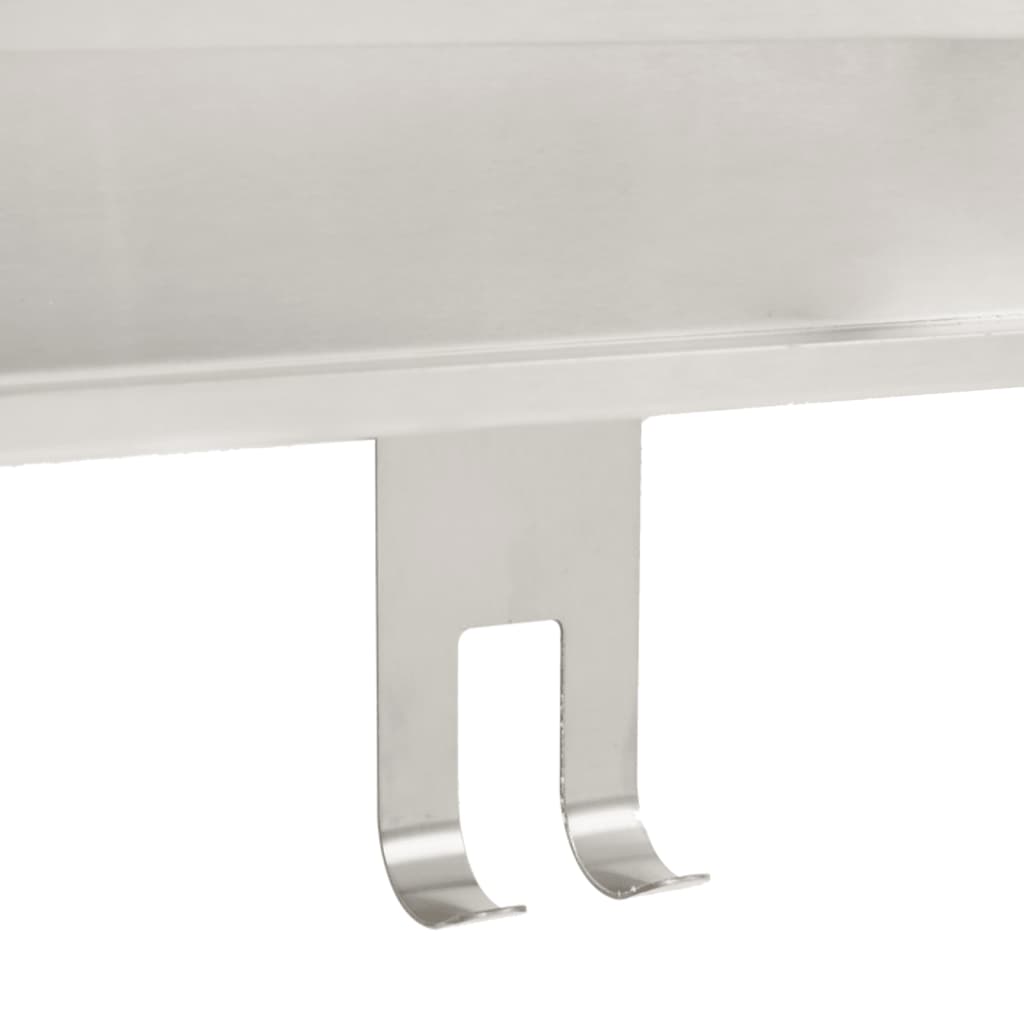 Brusehylde med ophæng børstet 304 rustfrit stål - sølv, 1 - number 8.