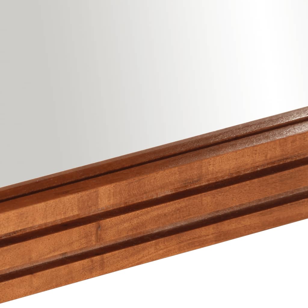 Baderomsspeil 50x70 cm og glass - lysebrunt, solid akacia -tre, 1 - number 7.