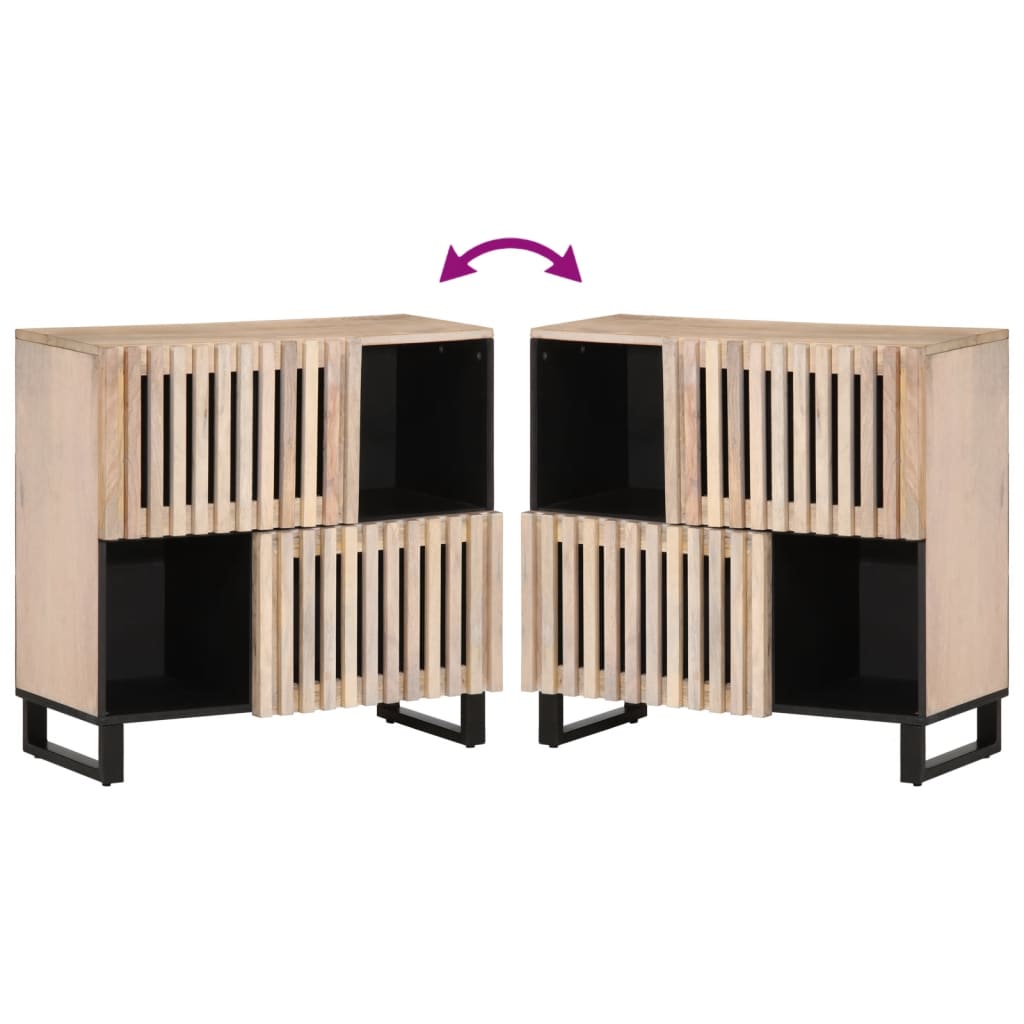 Skænk 80x34x75 cm - lysebrun, 1, massivt mangotræ, x - number 6.