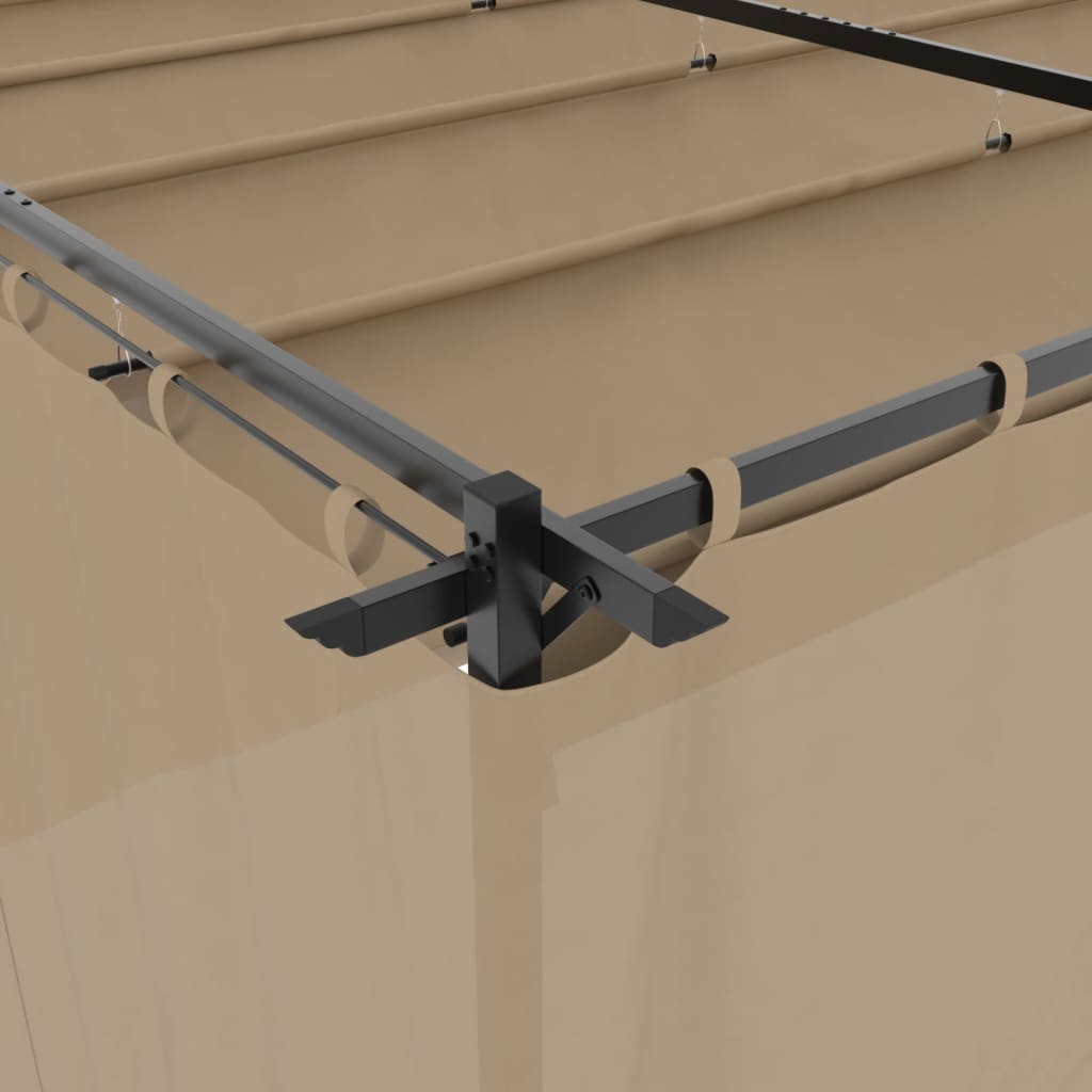 Paviljon sa zavjesama čelik - sivo-smeđi, 6 x 3 m, 1 - number 7.