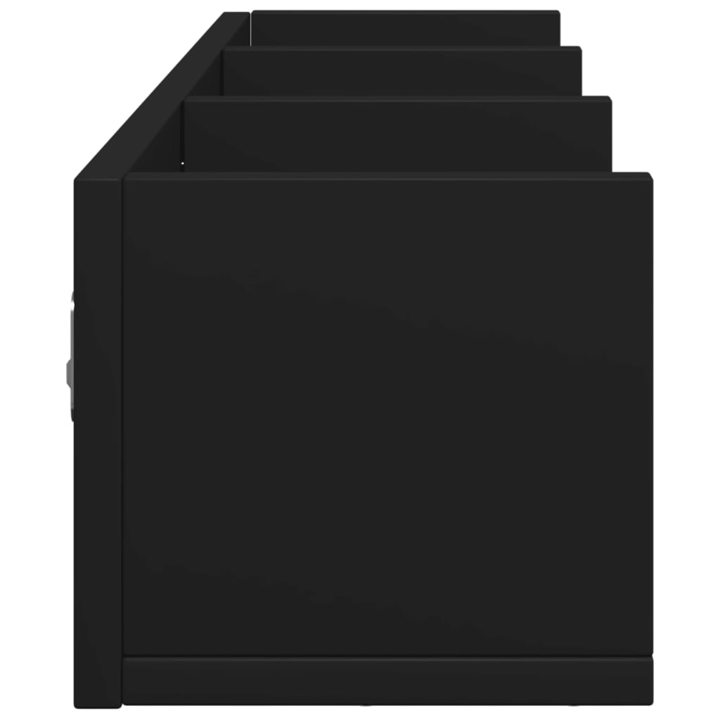 Vægskab 75x18x16,5 cm konstrueret træ - sort, 75 x 18 x16 5 cm, 1, x - number 6.