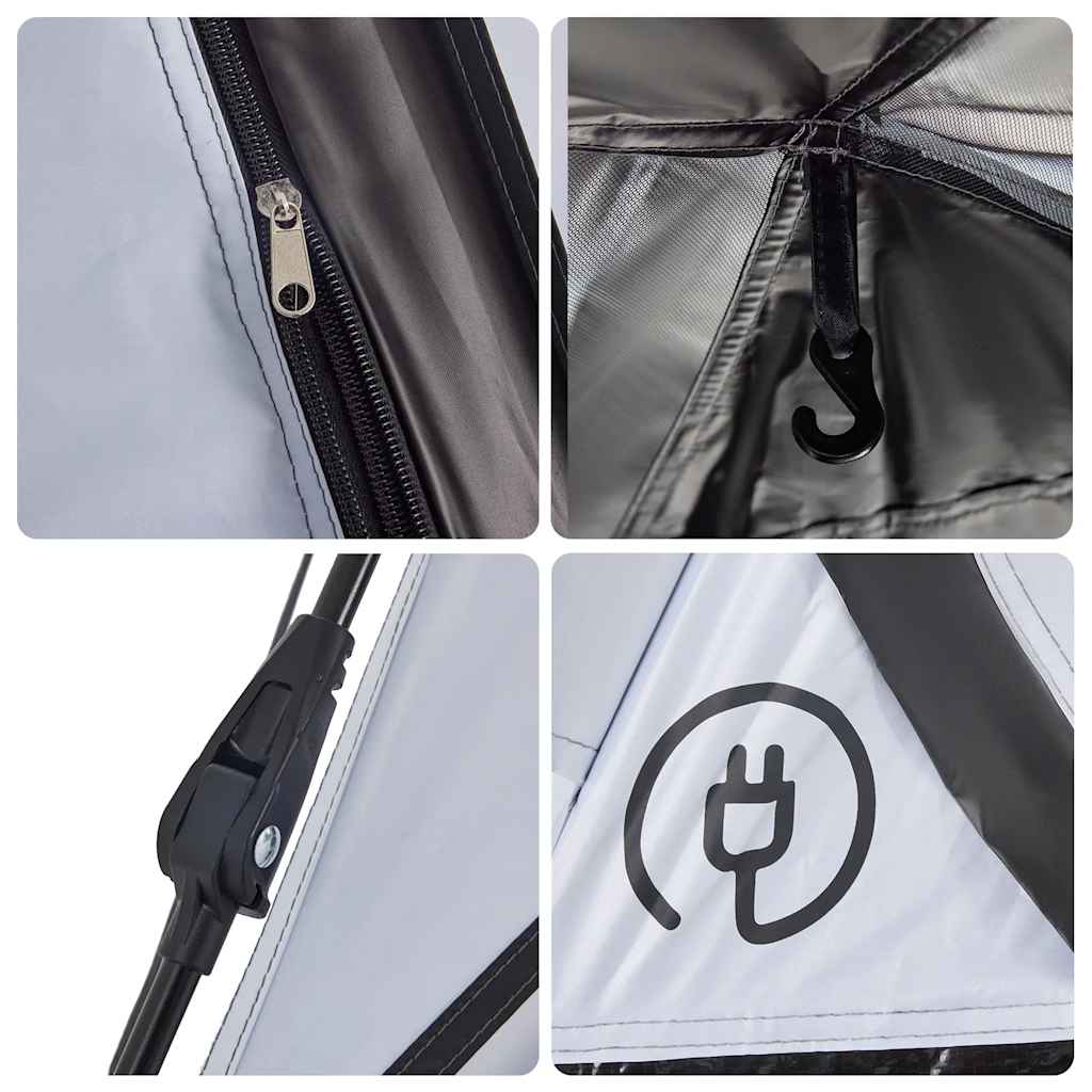 2-personers campingtelt kuppel quick-release mørklægning hvid - number 12.