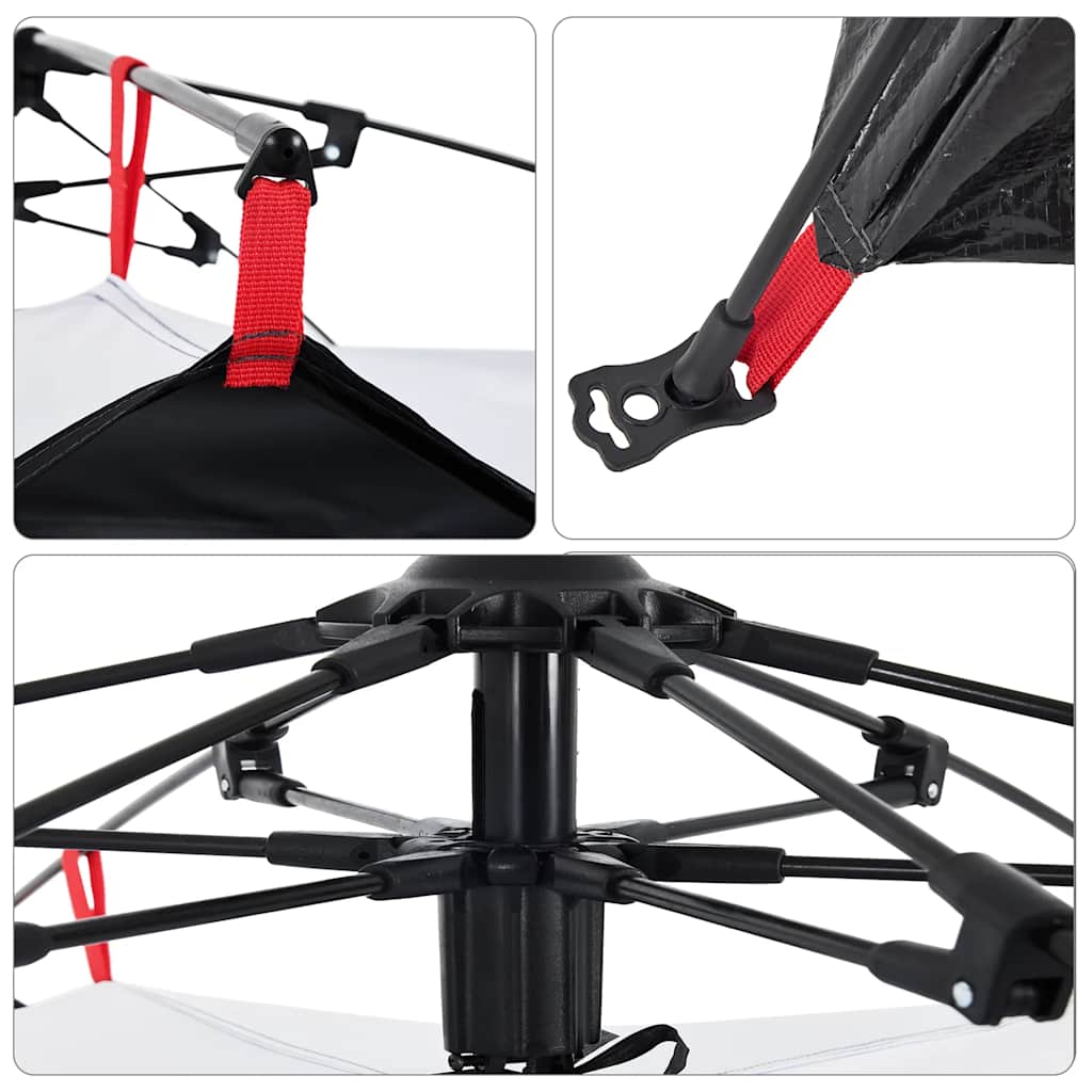 2-personers campingtelt kuppel quick-release mørklægning hvid - number 11.