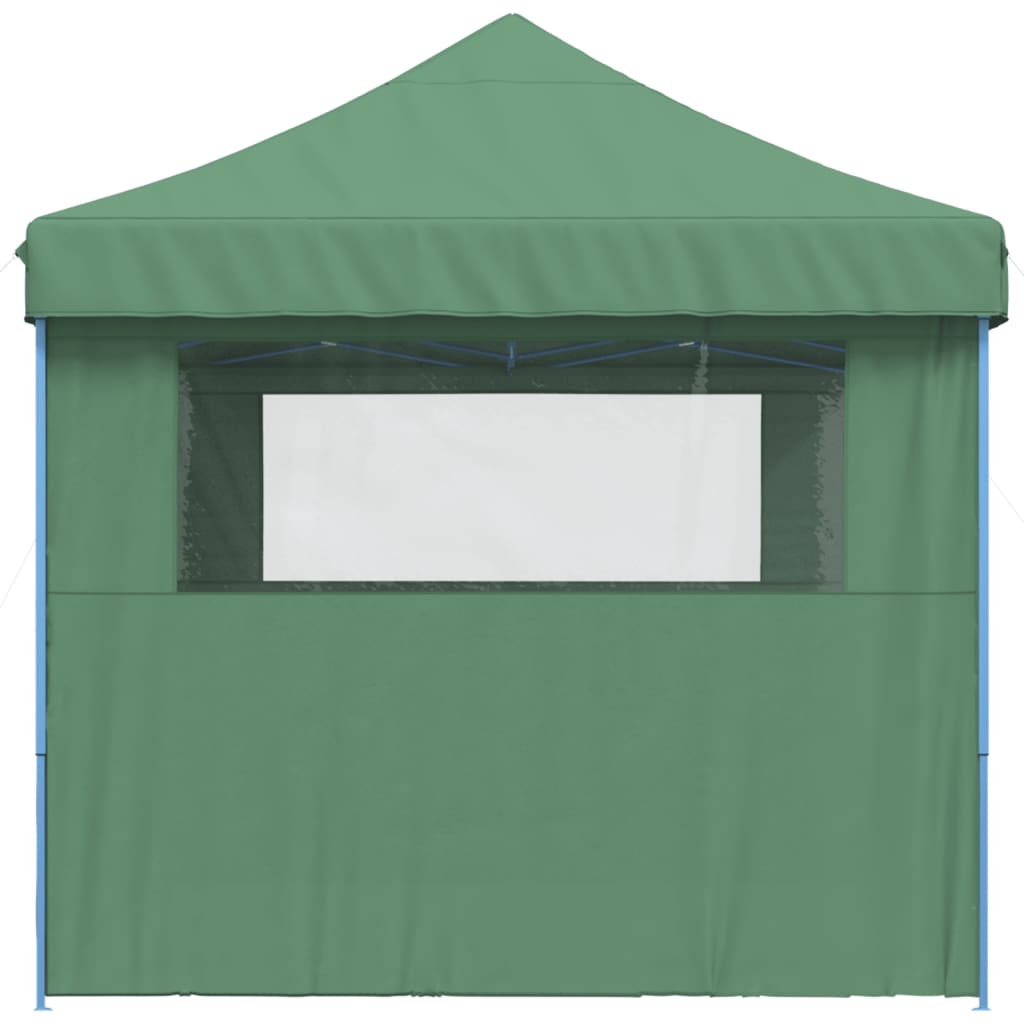 Foldable pop-up party tent with 4 side walls - green, 1, with 3 side walls - number 4.