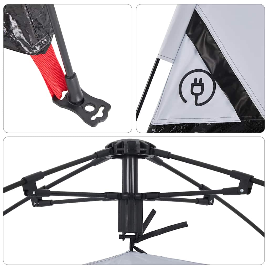 5-personers campingtelt vandtæt quick-release mørklægning hvid - number 12.