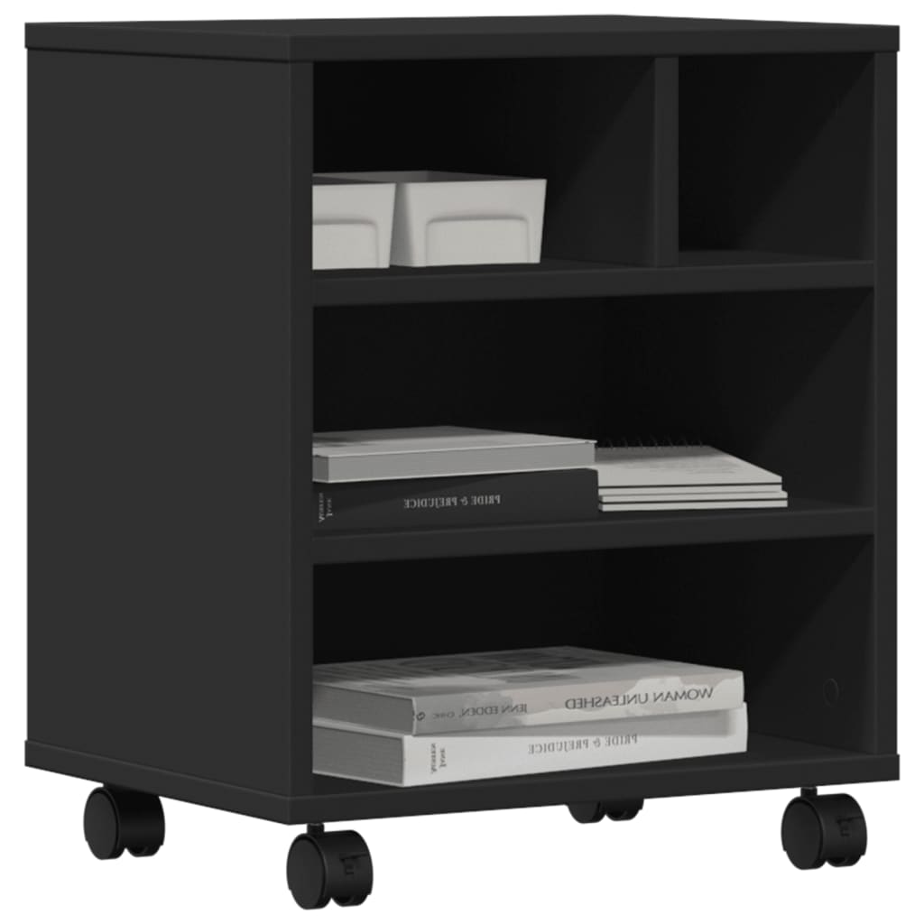 Stalak za printer s kotačima 41x32x48 cm - crni - number 4.