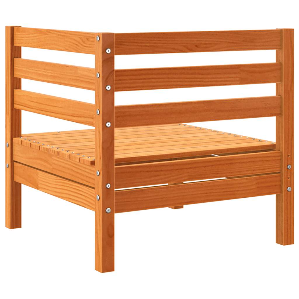 Moduły narożne 2 szt. do sofy ogrodowej sosna lita złoty brąz - number 6.