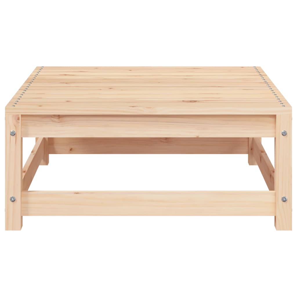 2-personers havesofa med fodskammel massivt fyrretræ - fyrretræ naturlig, 1, hjørnedel + stol + fodskammel - number 10.