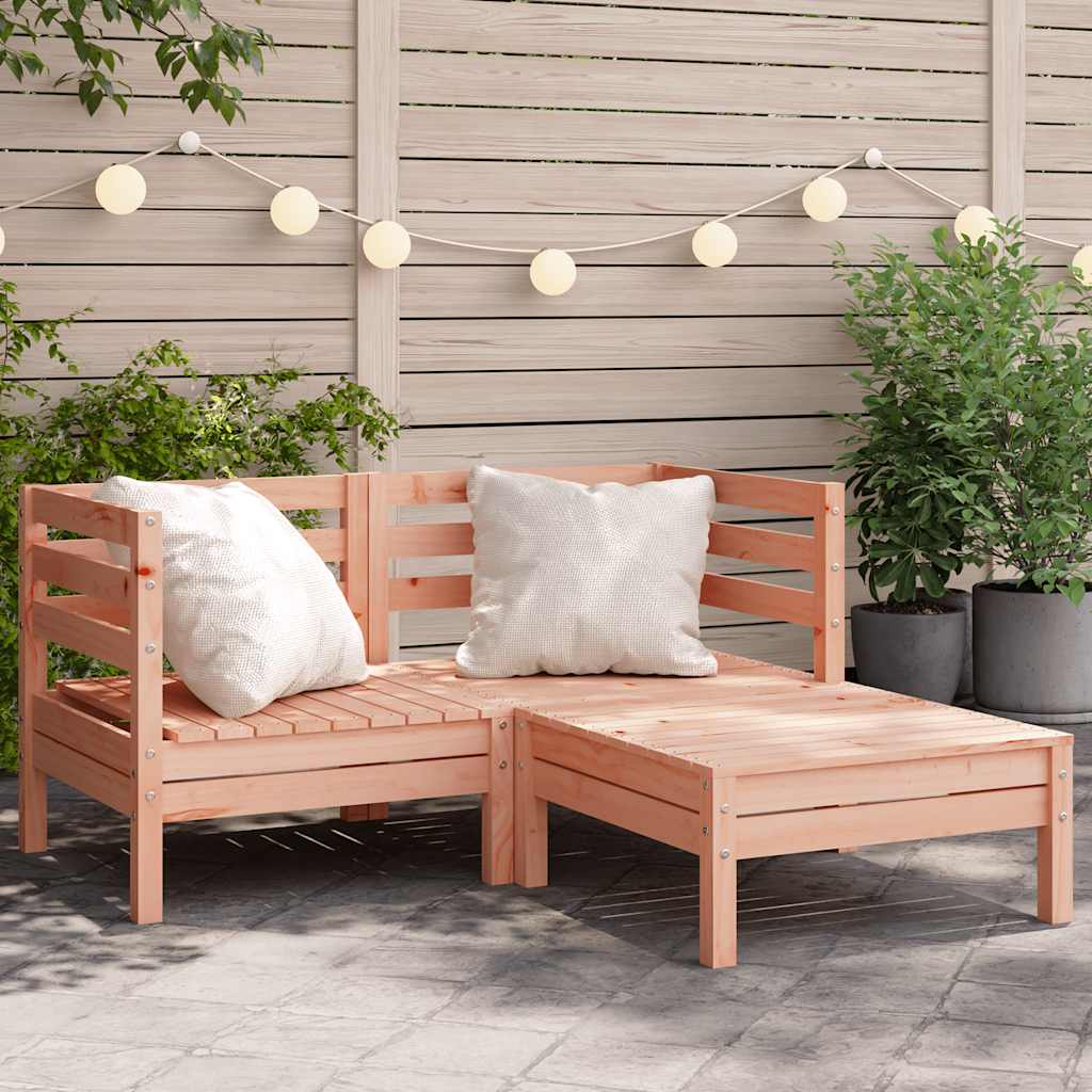2-personers havesofa med fodskammel massivt douglasgran - douglasgran naturlig, 1, 2x corner + footrest - number 1.