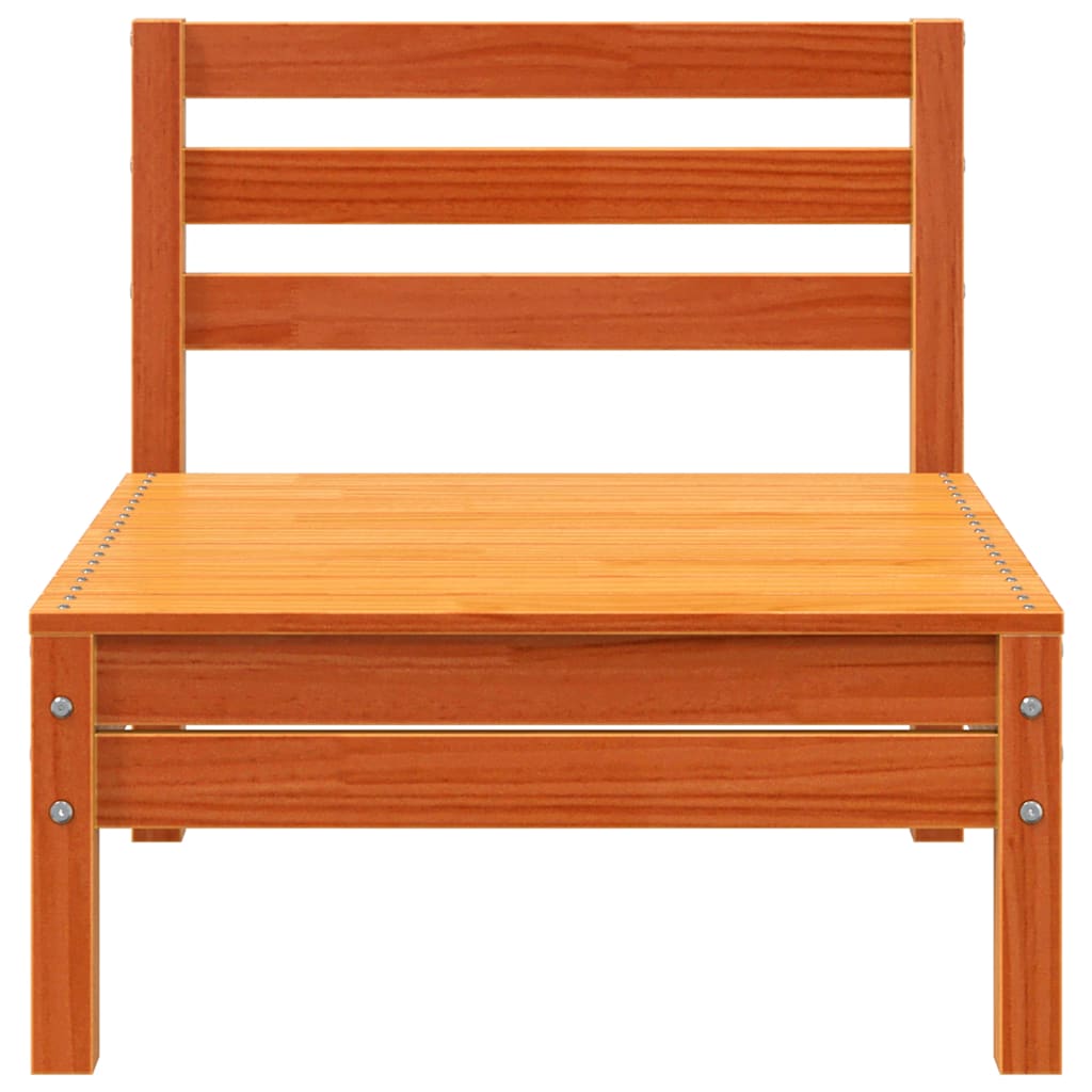 Sofamoduler stk. uden armlæn massivt fyrretræ - gyldenbrun, 2, midtersofa - number 5.