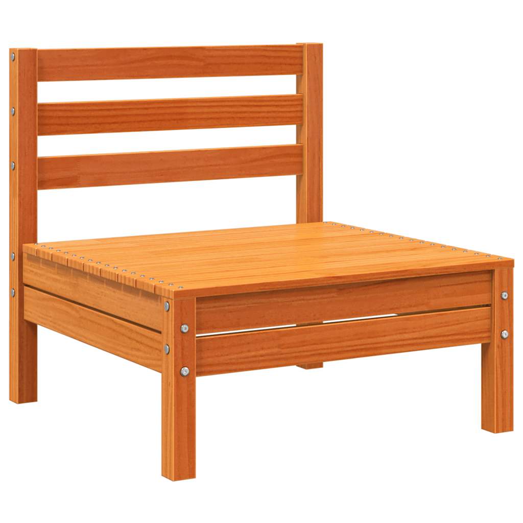 Sofamoduler stk. uden armlæn massivt fyrretræ - gyldenbrun, 2, midtersofa - number 4.