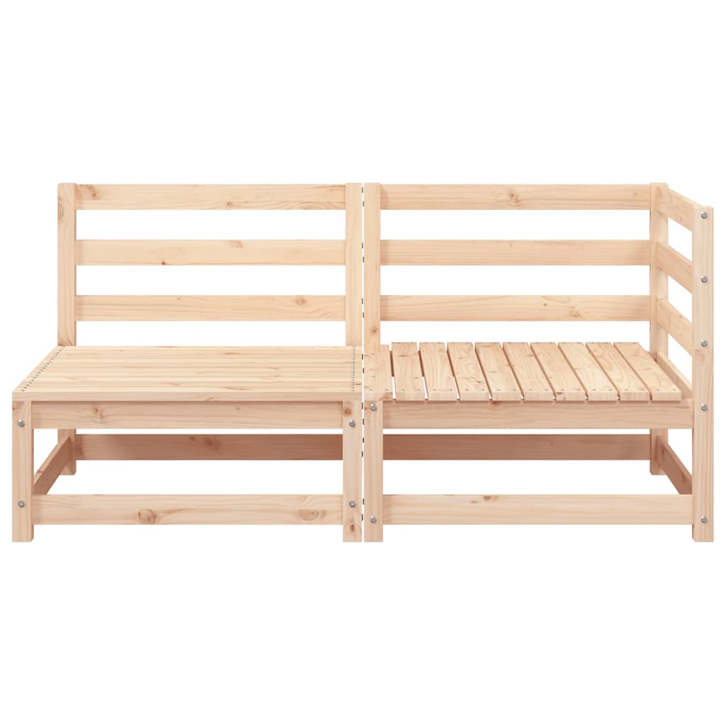 2-personers havesofa massivt fyrretræ - fyrretræ naturlig, 1, hjørnedel + stol - number 4.