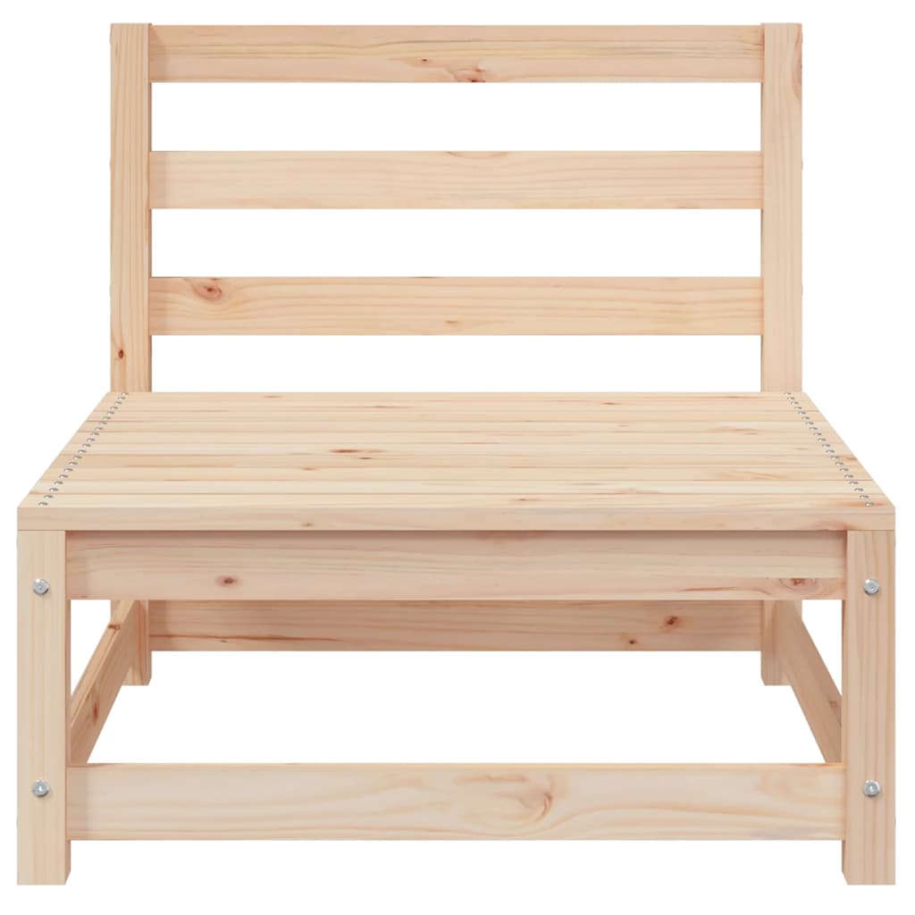 2-personers havesofa massivt fyrretræ - fyrretræ naturlig, 1, hjørnedel + stol - number 6.