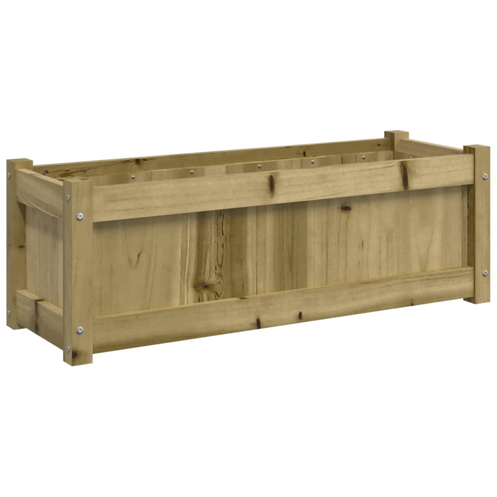 Planter 90x31x31 cm impregnated pine - natural impregnation, 1 - number 2.