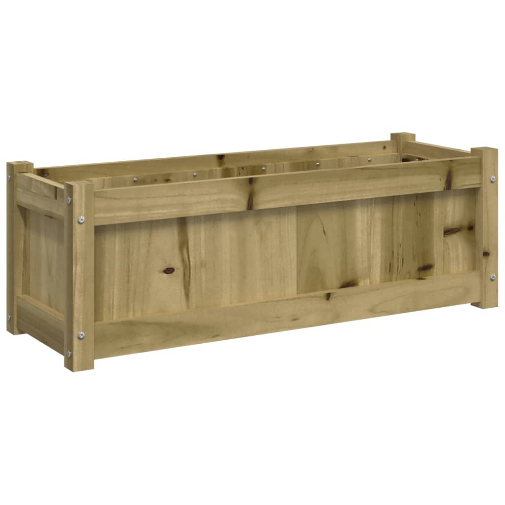 Planter 90x31x31 cm impregnated pine - natural impregnation, 1 - number 7.
