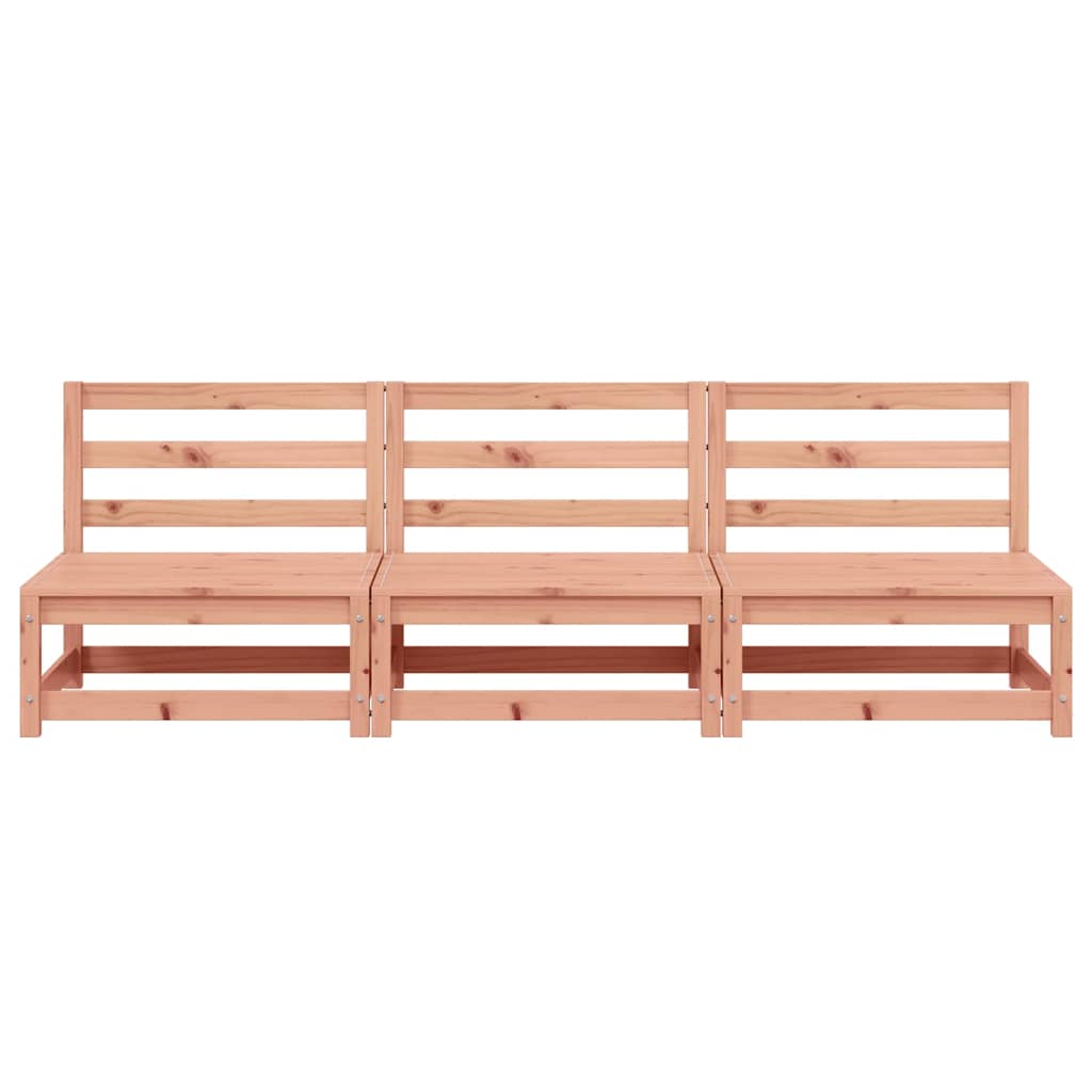 Sofamoduler 3 stk. 70x70x67 cm uden armlæn massivt douglasgran - douglasgran naturlig, 1, midtermodul (3 stk.) - number 5.