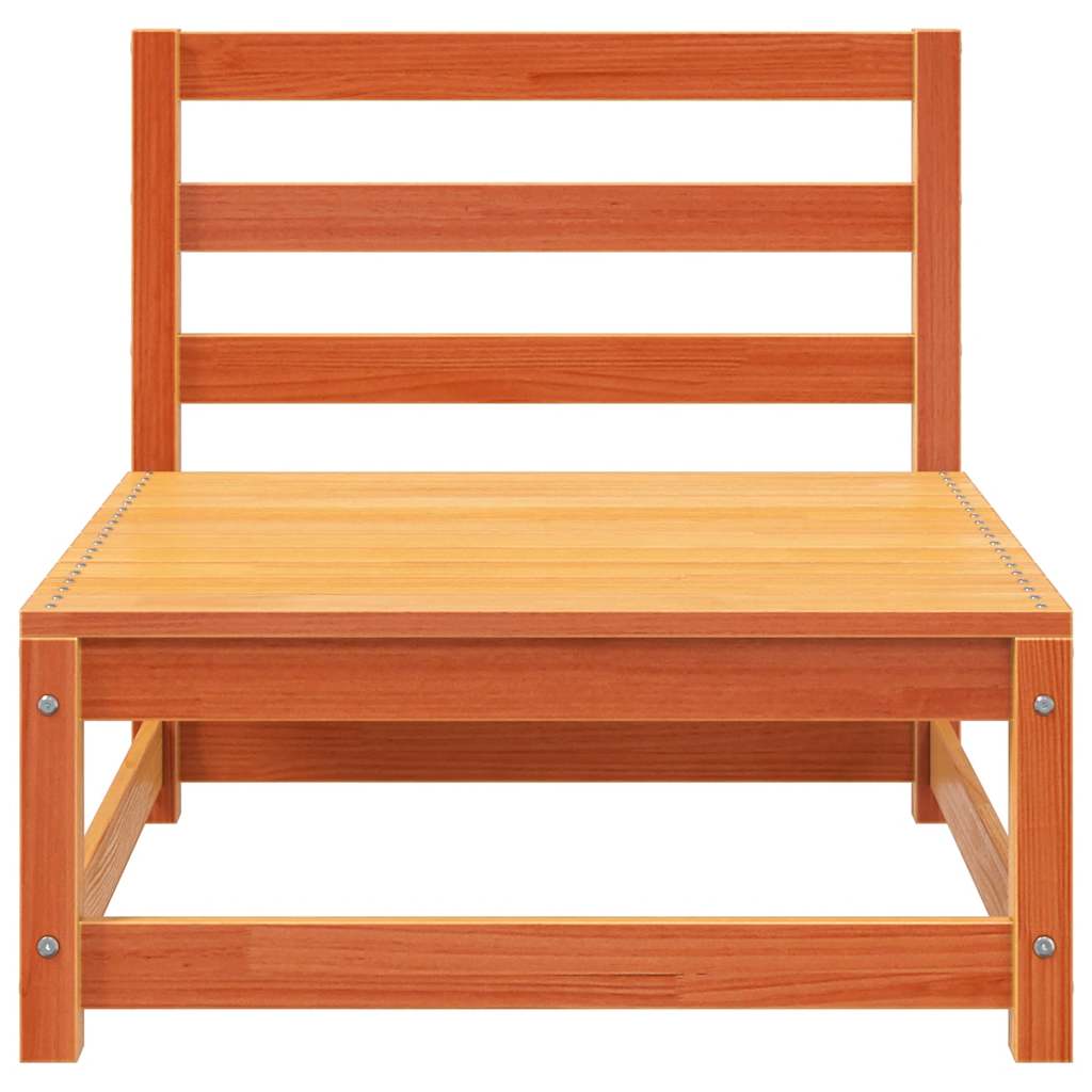 Kutni modul za vrtnu garnituru bez naslona za ruke 70x70x67 cm masivno drvo smeđa - zlatno smeđa, 1, srednja sofa - number 4.