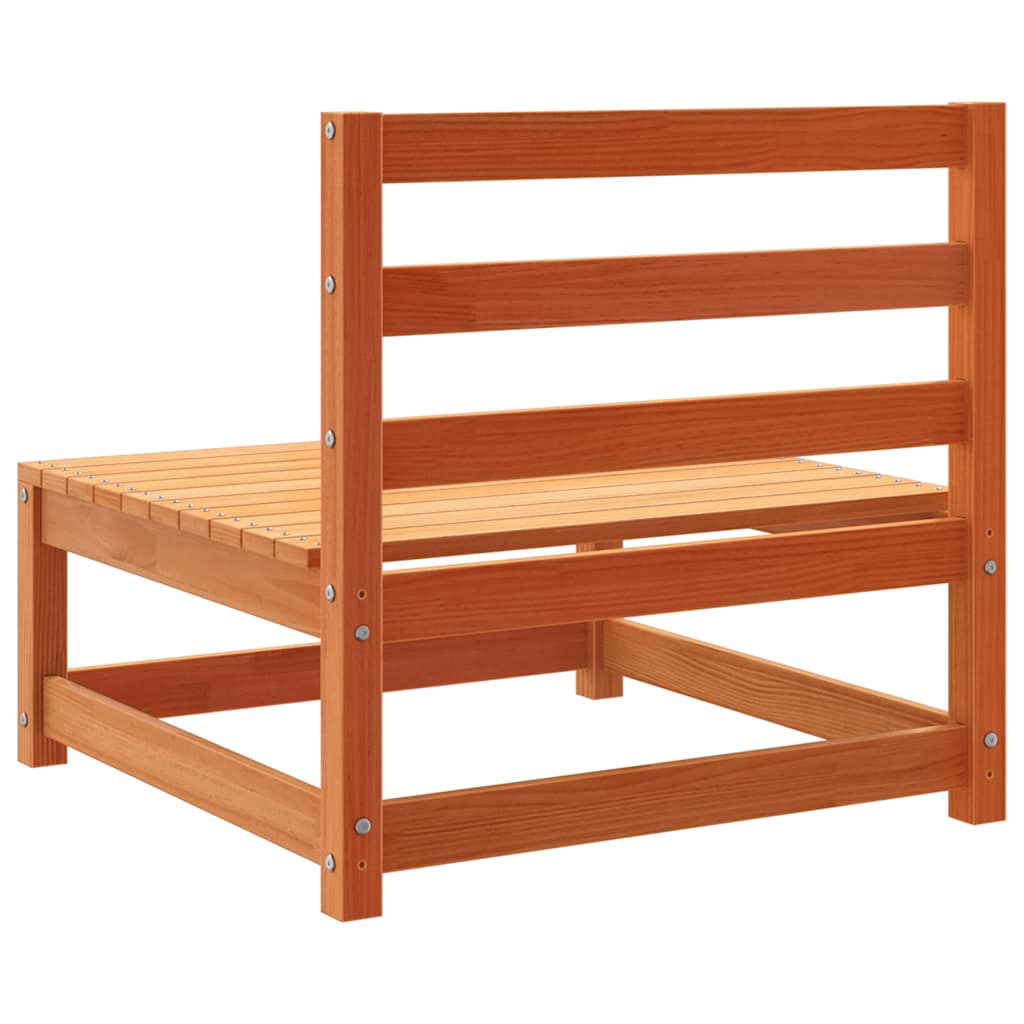 Kutni modul za vrtnu garnituru bez naslona za ruke 70x70x67 cm masivno drvo smeđa - zlatno smeđa, 1, srednja sofa - number 6.