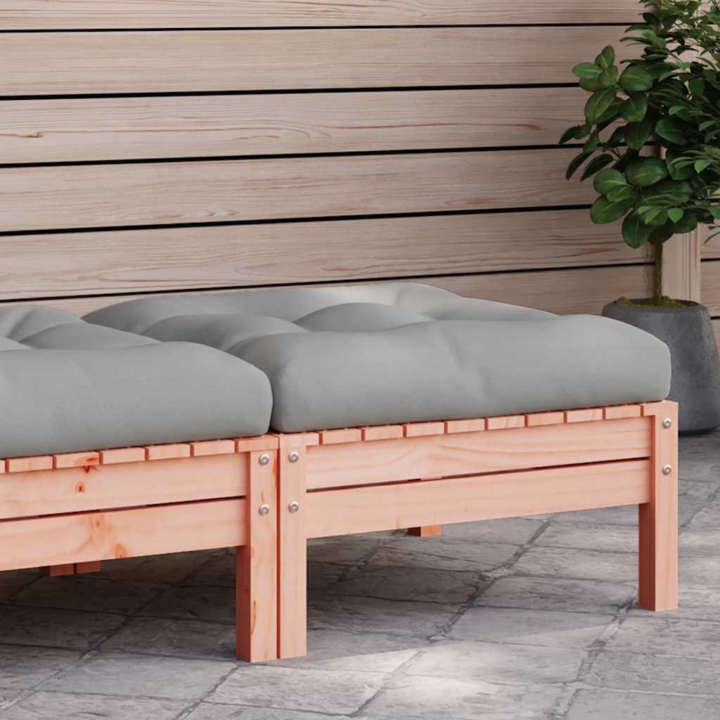 Outdoor footstool with cushions solid douglas fir - number 1.