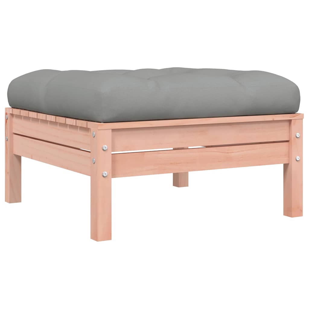 Outdoor footstool with cushions solid douglas fir - number 2.