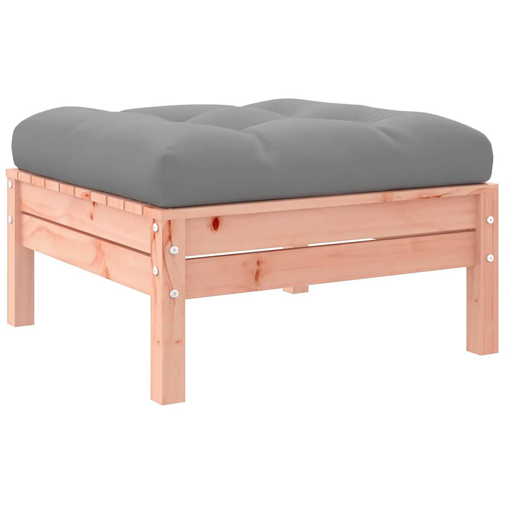 Outdoor footstool with cushions solid douglas fir - number 7.