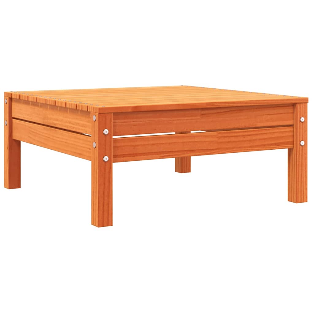 Haveskammel med hynde massivt fyrretræ gyldenbrun - number 4.