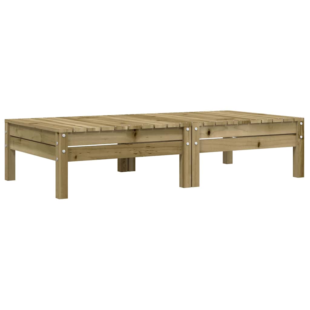 Fodskamler til haven 2 stk. med hynder imprægneret fyrretræ - number 4.