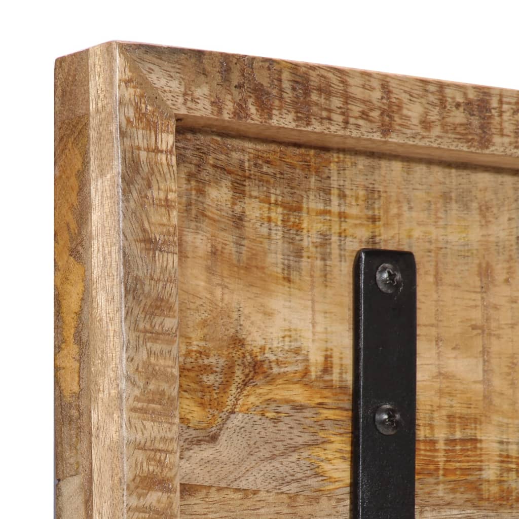 Wall-mounted coat rack 5 hooks solid mango wood - 80 x 25 x 5 5 cm (lxwxh) - number 4.