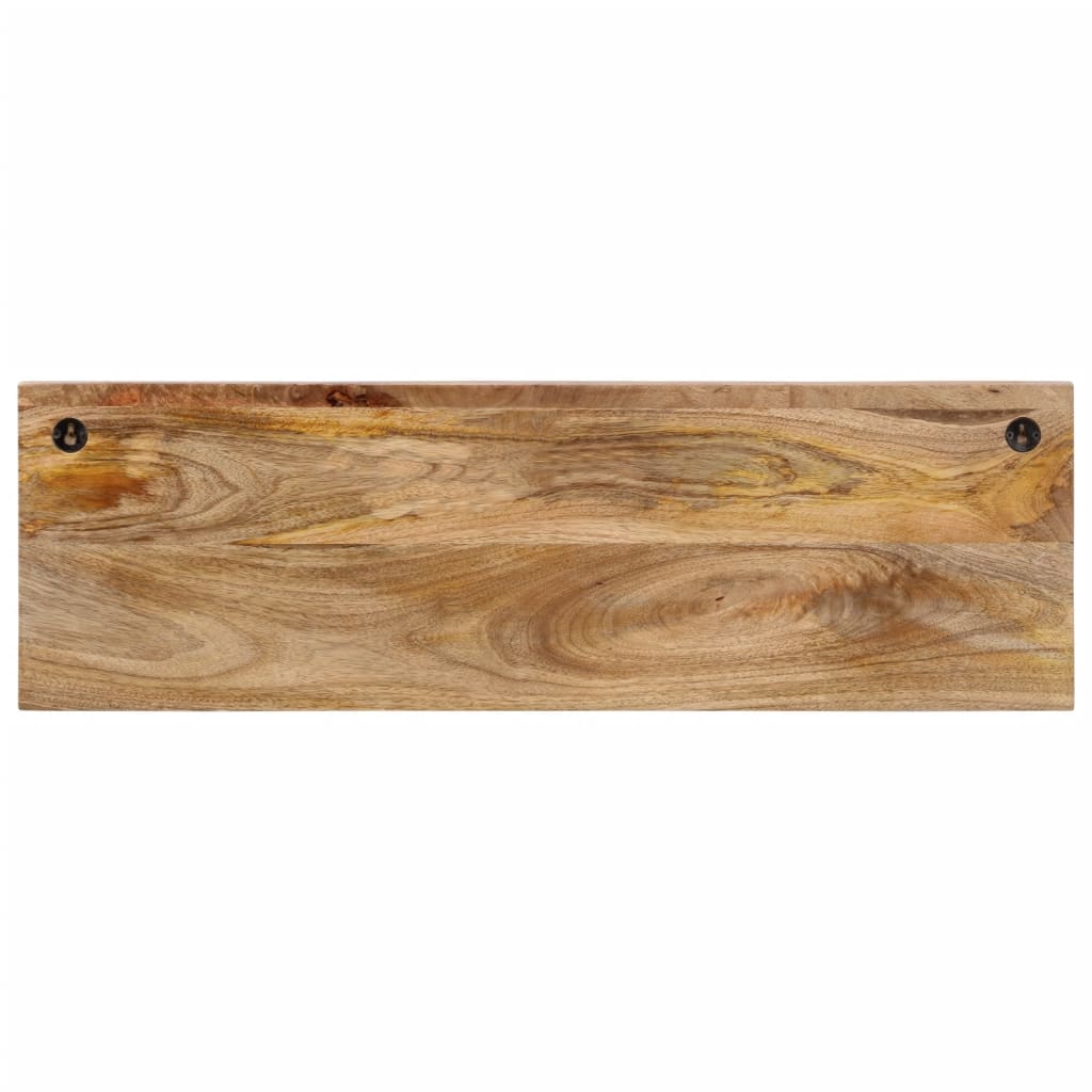 Wall-mounted coat rack 5 hooks solid mango wood - 80 x 25 x 5 5 cm (lxwxh) - number 3.