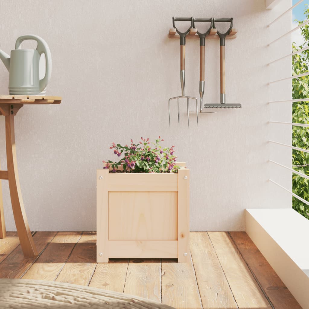 Biljna kutija 31x31x31 cm čvrsti bor - pine natural, 1 - number 3.