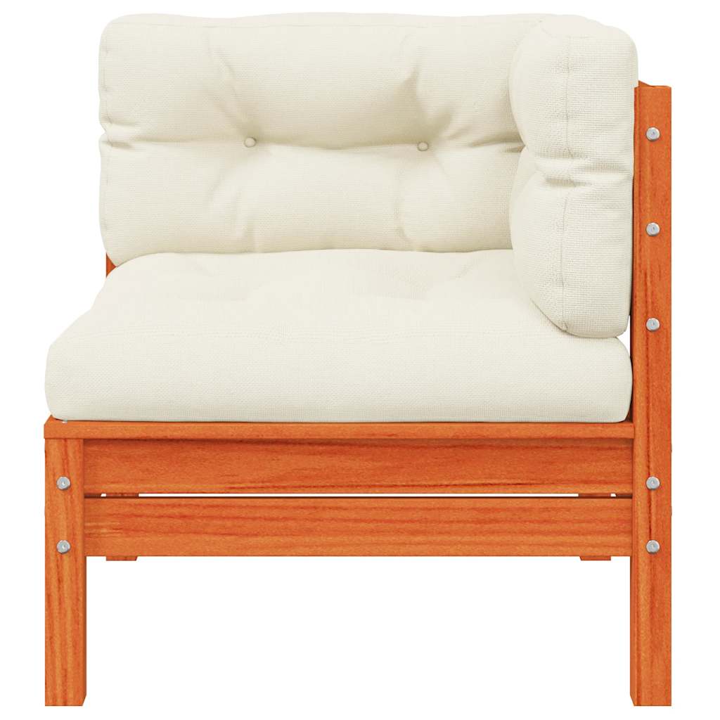 Hjørnemodul med hynder massivt fyrretræ gyldenbrun - number 5.