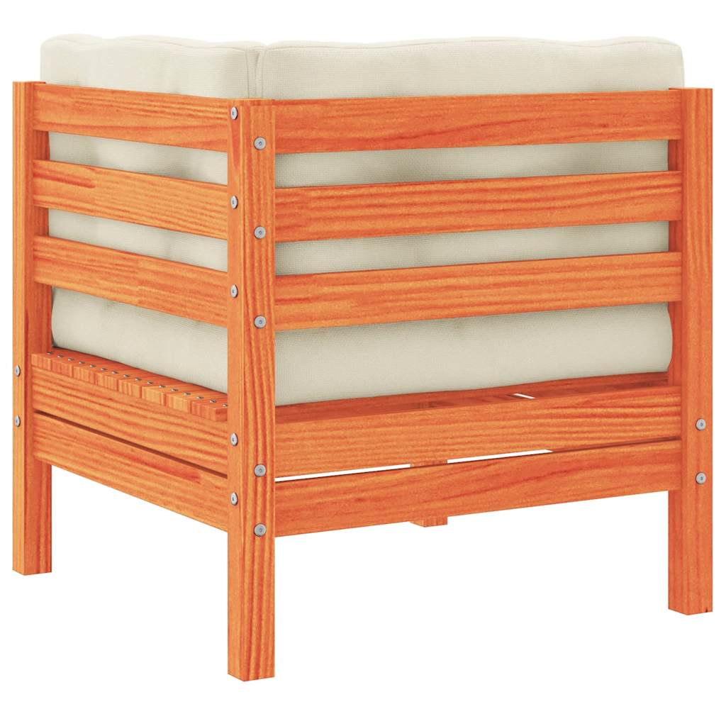 Hjørnemodul med hynder massivt fyrretræ gyldenbrun - number 7.