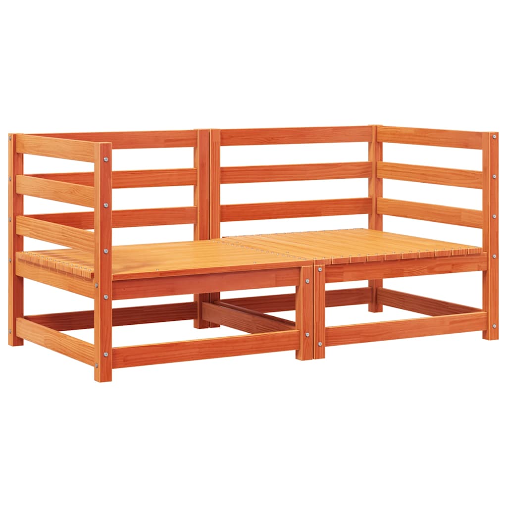 Kutni moduli s jastucima 2 kom. čvrsti bor zlatno smeđa - number 4.