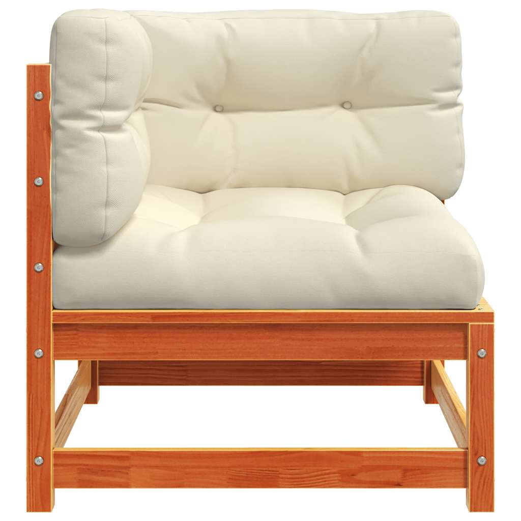 Kutni moduli s jastucima 2 kom. čvrsti bor zlatno smeđa - number 7.