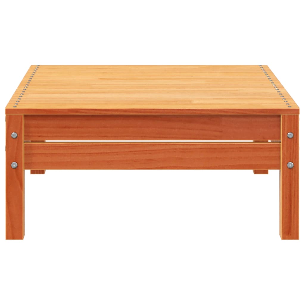 3-personers havesofa med fodskammel massivt fyrretræ gyldenbrun - number 10.