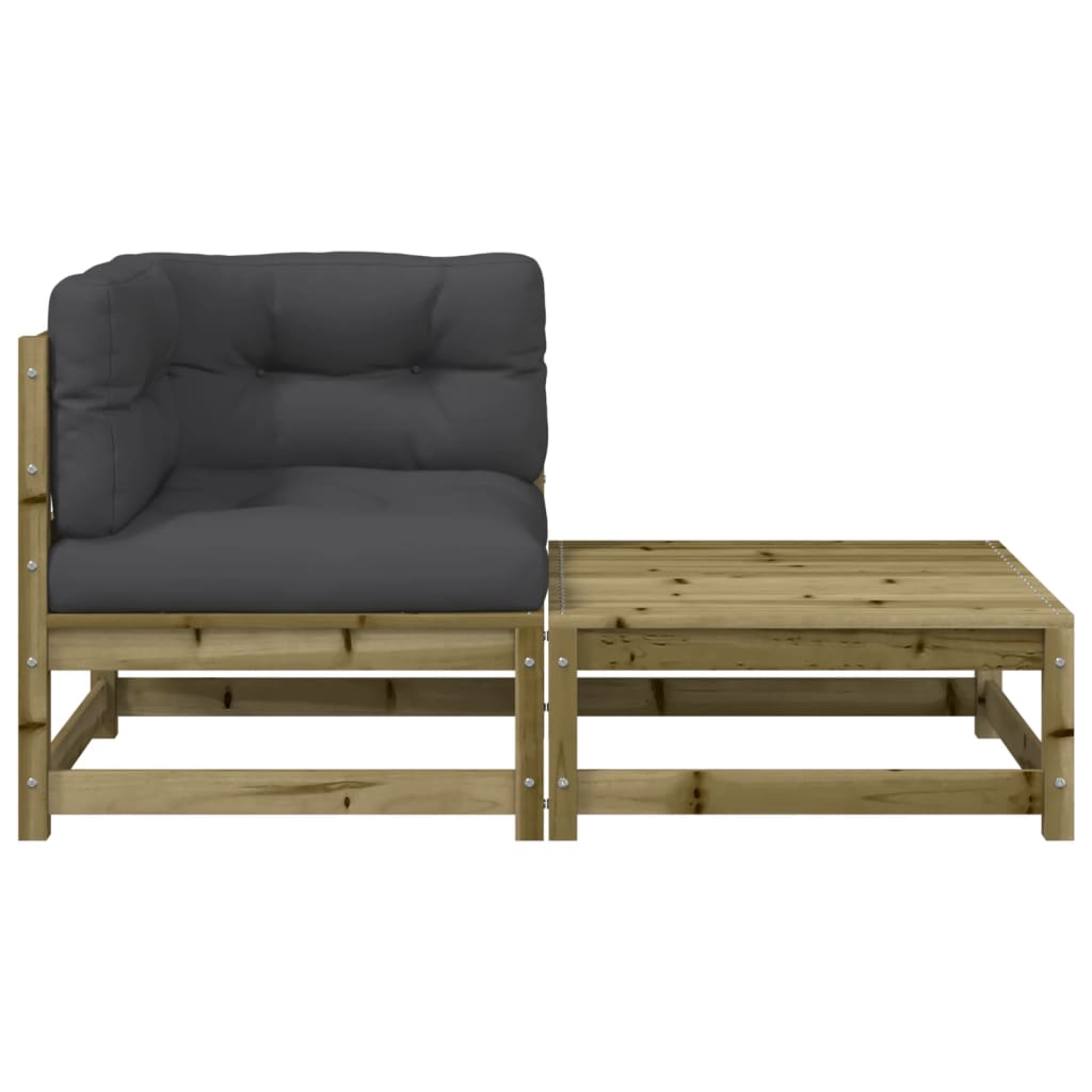 Kutni modul za vrtnu garnituru s jastucima i podnožjem - number 5.