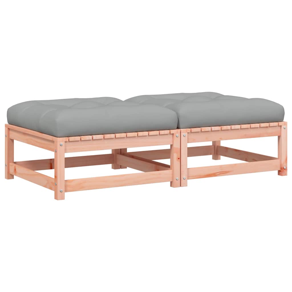 Fodskammel til haven 2 stk. med hynder massivt fyrretræ - number 2.