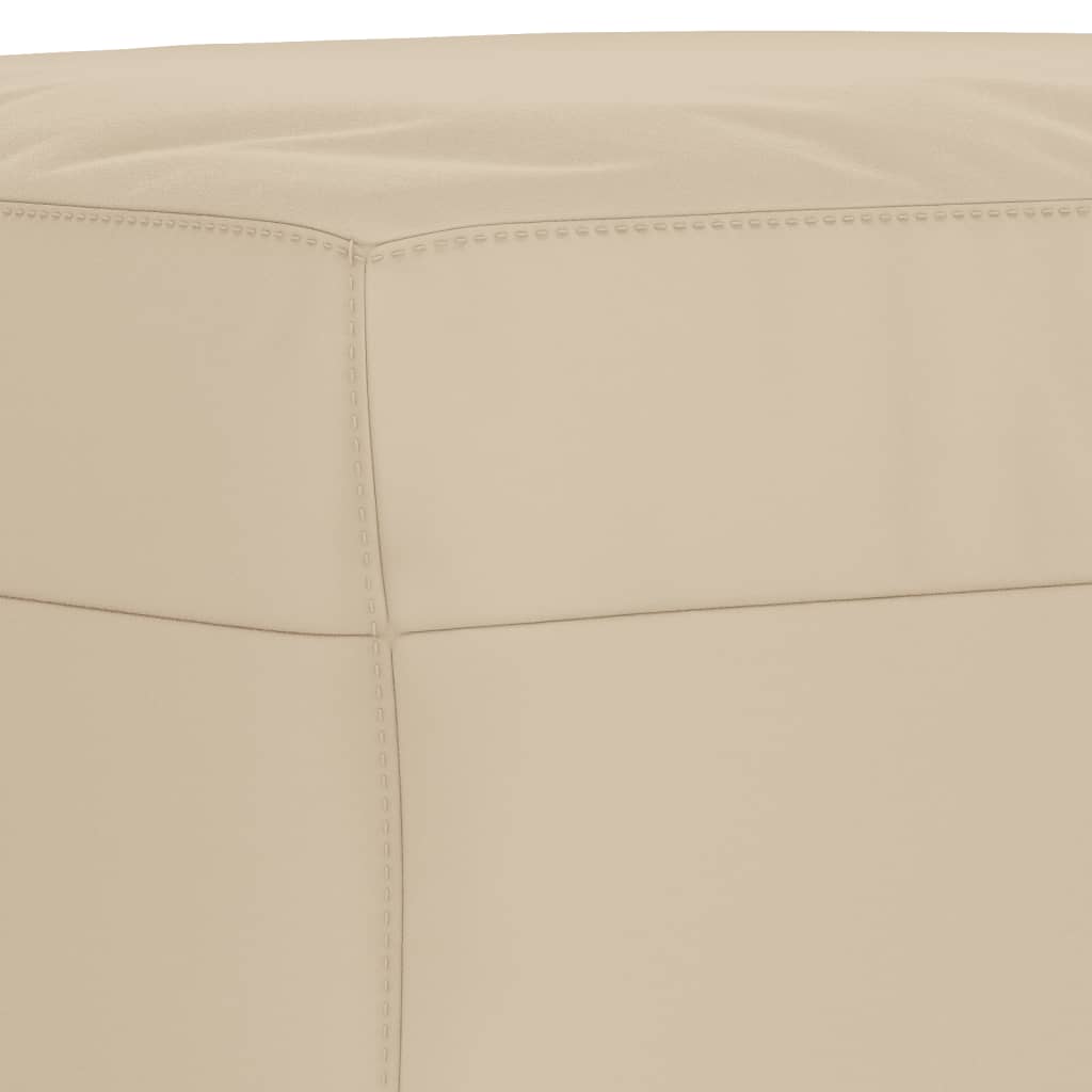 Sofa ustawiona 3 części z poduszkami z tkaniny mikrofibry w kolorze kremu - number 7.