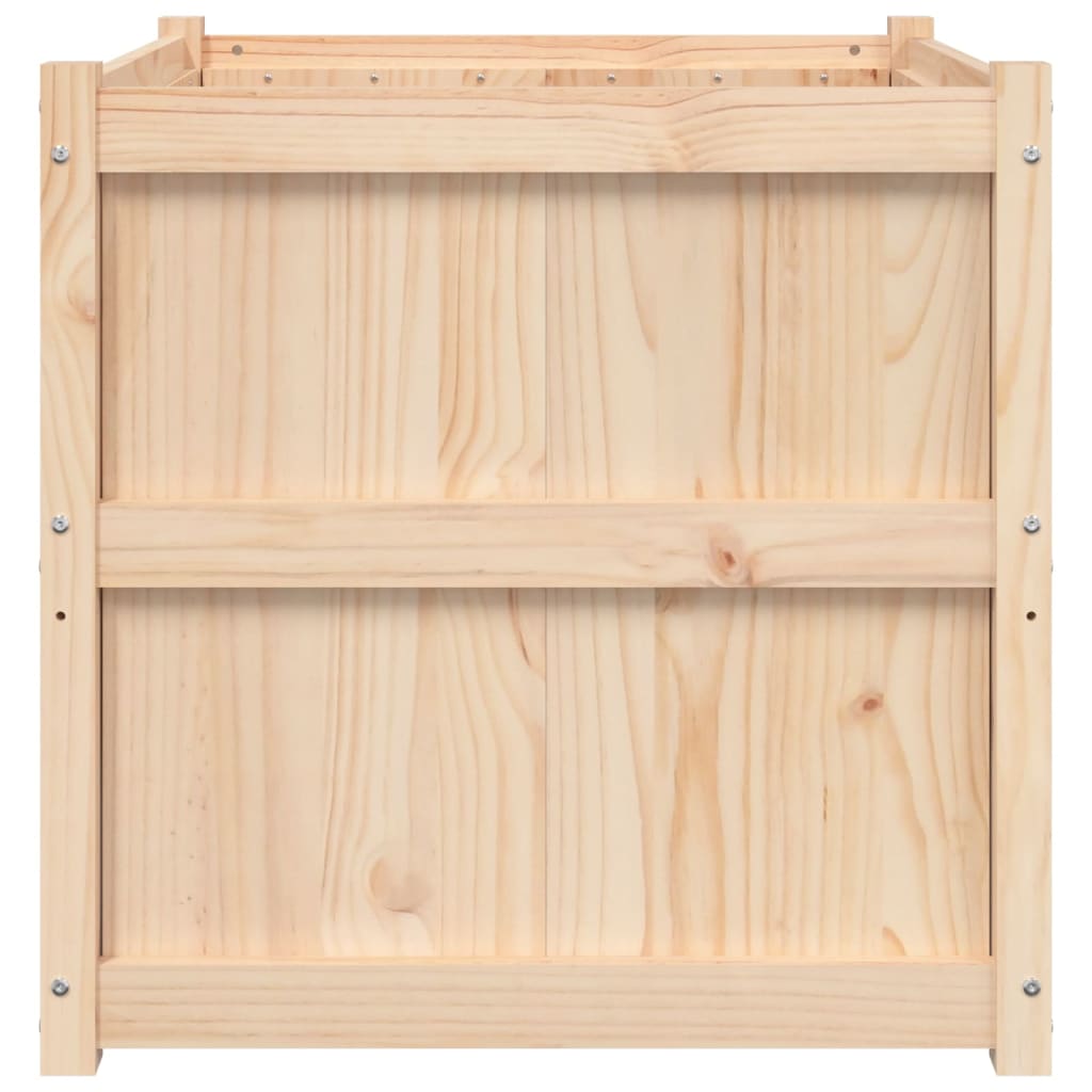 Planter 70x70x70 cm solid pine - pine natural, 1 - number 5.