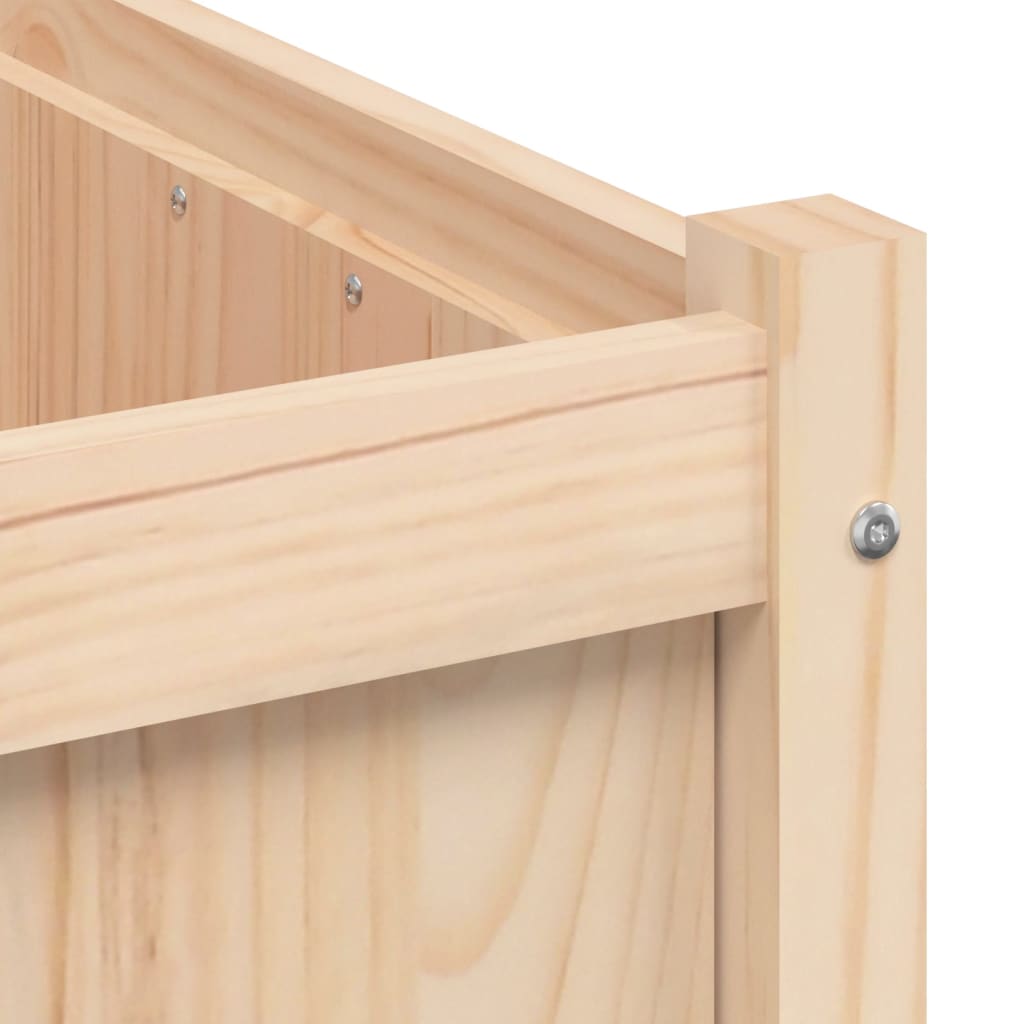 Planter 70x70x70 cm solid pine - pine natural, 1 - number 9.