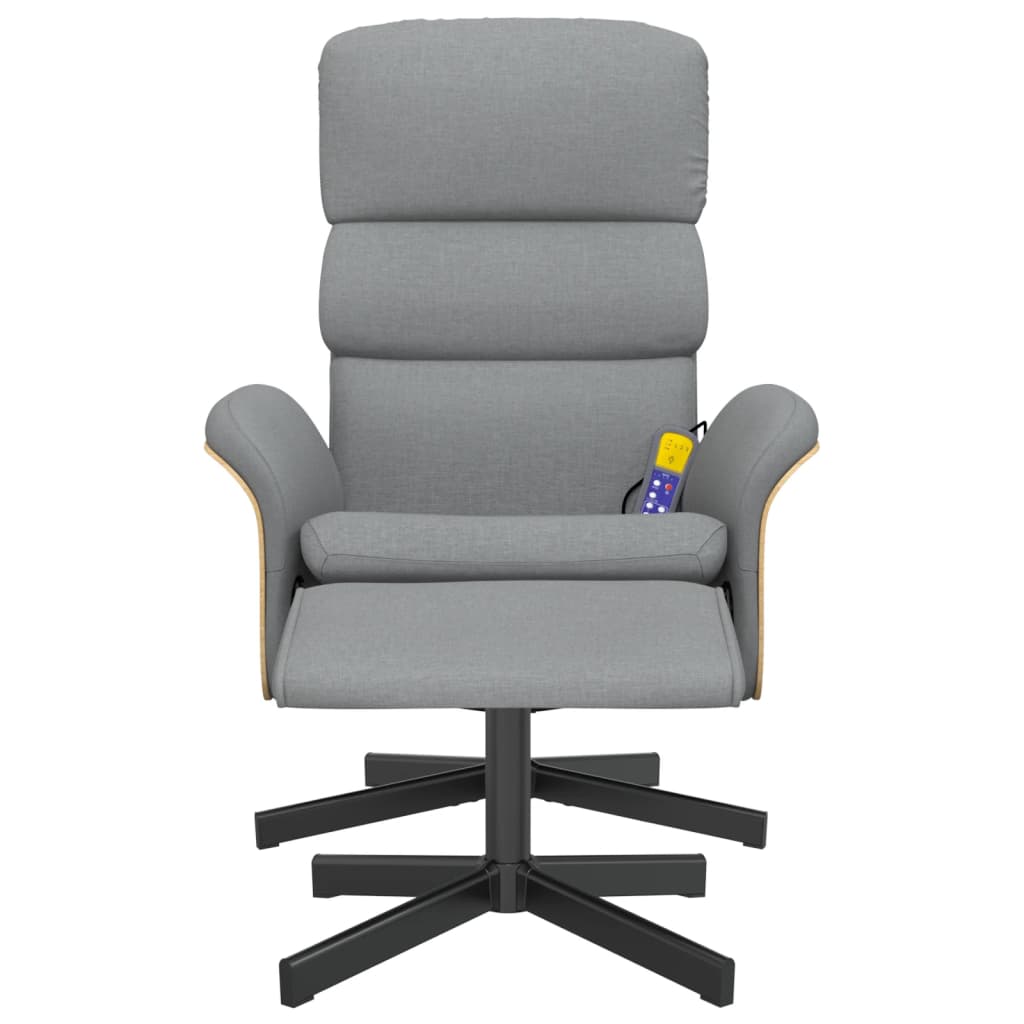 Krzesło do masażu z tkaniną podnóżek - jasnoszary, 1 - number 3.